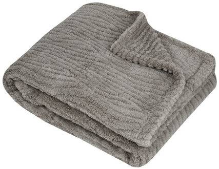 Textiles Plaid/bankdeken/bedsprei Columbia - grijs - 180 x 220 cm - 2 persoons