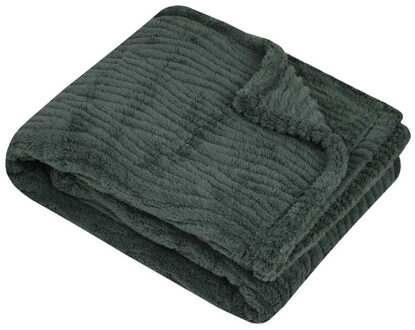 Textiles Plaid/bankdeken/bedsprei Columbia - jade groen - 130 x 160 cm - 1 persoons