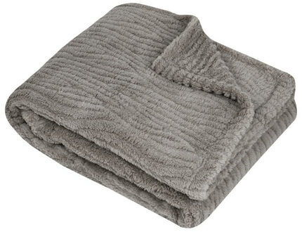 Textiles Plaid/bankdeken/bedsprei Columbia - lichtgrijs - 130 x 160 cm - 1 persoons