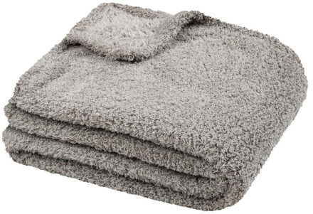 Textiles Plaid/bankdeken Montreal - grijs - 130 x 160 cm - polyester - 1 persoons