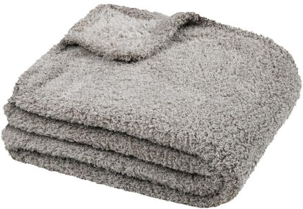 Textiles Plaid/bankdeken Montreal - grijs - 180 x 220 cm - polyester - 2 persoons