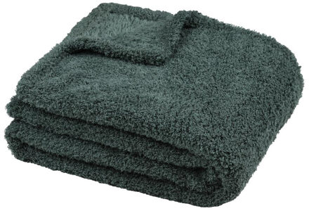 Textiles Plaid/bankdeken Montreal - jade groen - 130 x 160 cm - polyester - 1 persoons