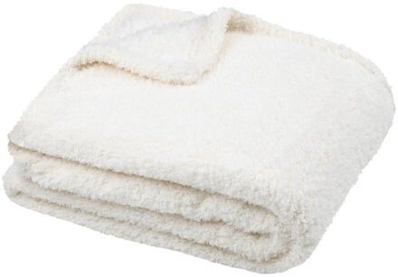 Textiles Plaid/bankdeken Montreal - wit - 130 x 160 cm - polyester - 1 persoons