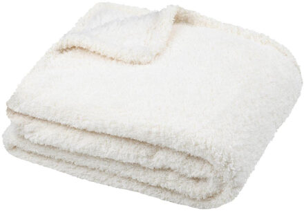 Textiles Plaid/bankdeken Montreal - wit - 180 x 220 cm - polyester - 2 persoons