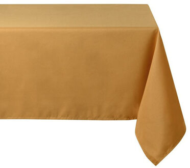 Textiles Tafelkleed - 145 x 240 cm - mosterd geel - Eettafel tafellakens - polyester