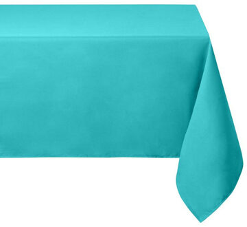 Textiles Tafelkleed - 145 x 240 cm - turquoise blauw - Eettafel tafellakens - polyester