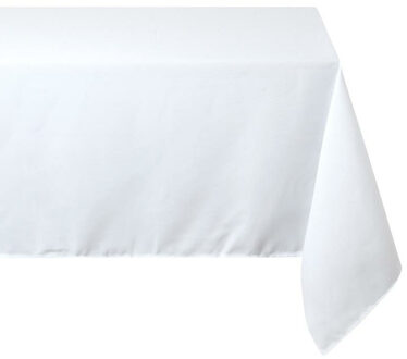 Textiles Tafelkleed - 145 x 240 cm - wit - Eettafel tafellakens - polyester