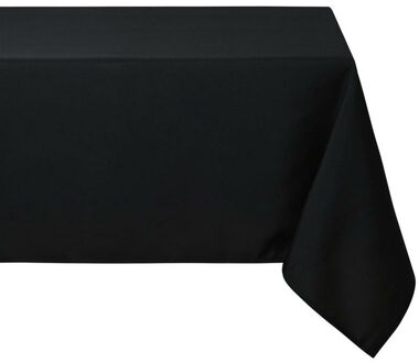 Textiles Tafelkleed - 145 x 240 cm - zwart - Eettafel tafellakens - polyester