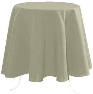 Textiles Tafelkleed rond - D180 cm - beige - Eettafel tafellakens - polyester