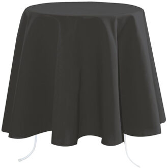 Textiles Tafelkleed rond - D180 cm - donkergrijs - Eettafel tafellakens - polyester