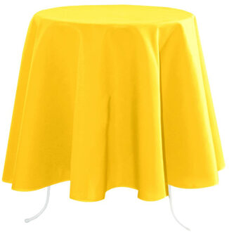 Textiles Tafelkleed rond - D180 cm - geel - Eettafel tafellakens - polyester