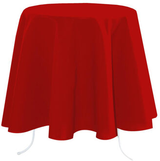 Textiles Tafelkleed rond - D180 cm - rood - Eettafel tafellakens - polyester