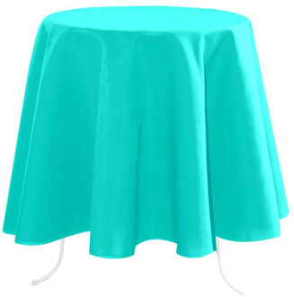 Textiles Tafelkleed rond - D180 cm - turquoise - Eettafel tafellakens - polyester