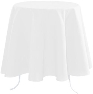 Textiles Tafelkleed rond - D180 cm - wit - Eettafel tafellakens - polyester