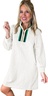 Textuur Rits Jurk Ivoor