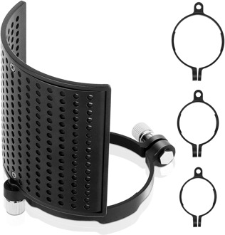TEYUN Microphone Pop Filter Shield Filter Screen Metal Mesh Three Layer Microphone Windscreen Cover for Microphones New 2020