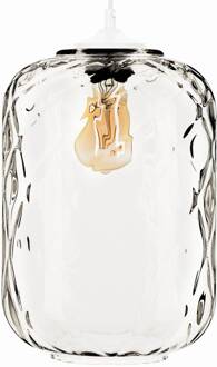 Tezeusz hanglamp met heldere glazen kap Ø 24cm transparant, wit