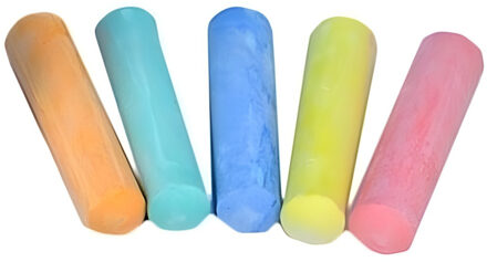 TF Creations stoepkrijt - 15x stuks - multicolor - krijt - tekenen/kleuren