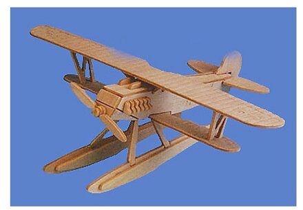 TF Creations Vliegtuig bouwpakket - Heikel 854 - triplex hout - watervliegtuig - 26 cm - speelgoed