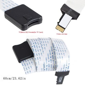TF Male To MicroSD Female Flexible Extension Adapter Cable For Phone GPS TV 48CM