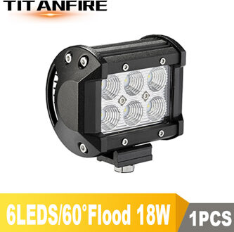 TF30 4 7 12 18inch 18W 36W 72W 108W Off Road LED Verlichting LED bar voor Motorfiets Tractor Boot 4WD 4x4 Truck SUV ATV 12V 24V 1stk 18W 4duim Flood