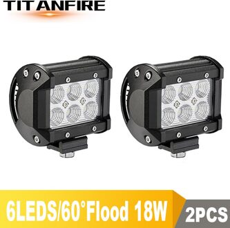 TF30 4 7 12 18inch 18W 36W 72W 108W Off Road LED Verlichting LED bar voor Motorfiets Tractor Boot 4WD 4x4 Truck SUV ATV 12V 24V 2stk 18W 4duim Flood
