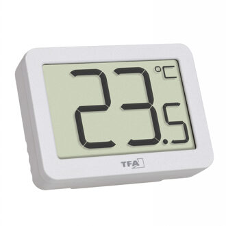 TFA Binnen Thermometer - digitaal - kunststof - wit - 6 x 2 x 4 cm
