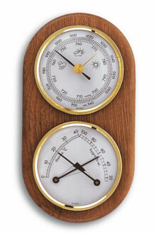 TFA-Dostmann Analoog weerstation - eikenhout - barometer - hygrometer - thermometer - voor binnen