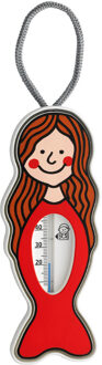 TFA-Dostmann Bad water thermometer - zeemeermin - kunststof - analoog - baby en kind Rood