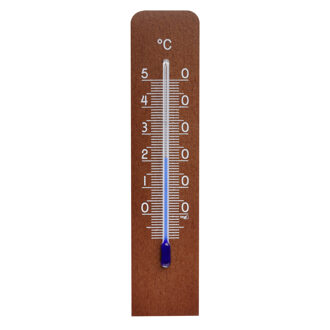 TFA-Dostmann TFA Binnen Thermometer - analoog - walnoothout - naturel - 14 x 3 cm - binnen