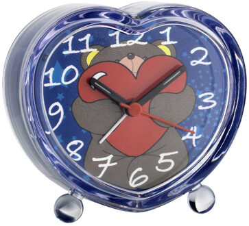 TFA-Dostmann TFA wekker - alarmklok beer - voor kinderen - blauw - 10.2 x 4.6 x 9.2 cm - kunststof