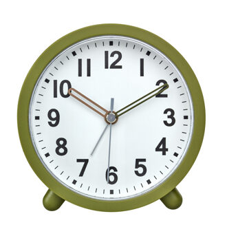 TFA-Dostmann TFA wekker - alarmklok - olijf groen -11 cm - rond - kunststof