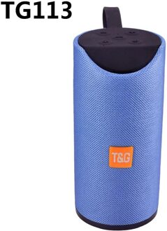 TG113 Portable Bluetooth Speaker Draadloze Kolom 3D Stereo Bass Waterdichte Speakers Outdoor Subwoofer Luidspreker Fm Aux Usb Tf TG113 blauw