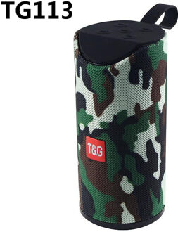 TG113 Portable Bluetooth Speaker Draadloze Kolom 3D Stereo Bass Waterdichte Speakers Outdoor Subwoofer Luidspreker Fm Aux Usb Tf TG113 camouflage