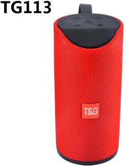 TG113 Portable Bluetooth Speaker Draadloze Kolom 3D Stereo Bass Waterdichte Speakers Outdoor Subwoofer Luidspreker Fm Aux Usb Tf TG113 rood