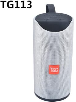 TG113 Portable Bluetooth Speaker Draadloze Kolom 3D Stereo Bass Waterdichte Speakers Outdoor Subwoofer Luidspreker Fm Aux Usb Tf TG113 zilver