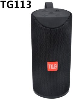 TG113 Portable Bluetooth Speaker Draadloze Kolom 3D Stereo Bass Waterdichte Speakers Outdoor Subwoofer Luidspreker Fm Aux Usb Tf TG113 zwart