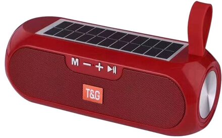 TG182 Zonne-energie Opladen Bluetooth Speaker Draagbare Kolom Draadloze Stereo Music Box Luidspreker Outdoor Waterdichte Altavoces rood