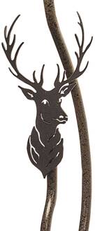 TH3361 Tafellamp met hertenmotief crème, bruin-antraciet