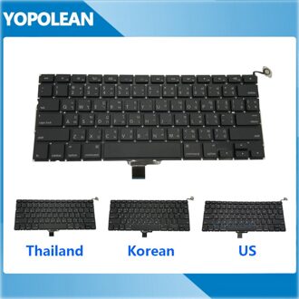 Thailand Koreaanse Ons Vervanging Toetsenbord Voor Macbook Pro 13 "A1278 Thailand Version