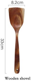 Thailand Teak Natuurlijke Houten Servies Lepel Pollepel Turner Lange Rijst Vergiet Soep Skimmer Koken Lepels Scoop Keuken Tool Set 03