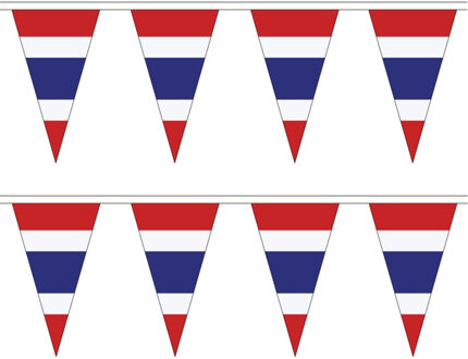 Thailand Vlaggetjes vlaggenlijn slinger - 2x - 500 cm - polyester - binnen/buiten - versiering/feest