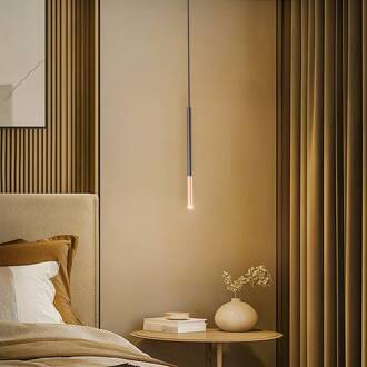 Thalassa hanglamp 1-lamp G9 zwart/koper zwart, koper