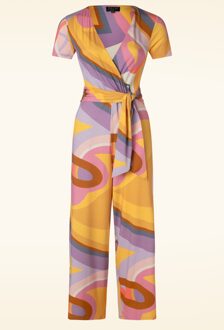 Thalia jumpsuit in sixties lavendel Paars/Multicolour
