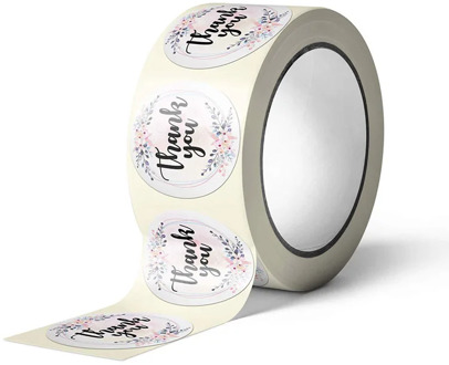 Thank you Flower Stickers for Love Oh Baby Cute Stickers Labels for Wedding Party Scrapbooking Envelopes Seal Stickers 50-500pcs