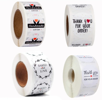 Thank You for Your Order Baked with Love Stickers Seal Labels Favors handmade with love Stationery Stickers 2.5cm round labels