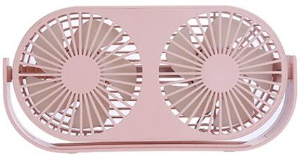 THANKSHARE Paar Fan Luchtkoeling Dual Motor Hoofd Vouwen USB Ventilator 360 Graden Rotatie Verstelbare Snelheid Draagbare Officiële Fan roze