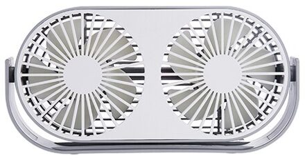 THANKSHARE Paar Fan Luchtkoeling Dual Motor Hoofd Vouwen USB Ventilator 360 Graden Rotatie Verstelbare Snelheid Draagbare Officiële Fan wit