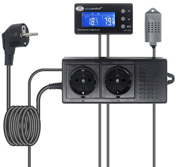 THC-220 Eu Uk Us Plug Digitale Temperatuur Vochtigheid Controller Thermostaat Regulator Schakelaar Lcd AC220V 10A Voor Groene Huis EU plug