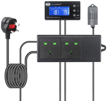 THC-220 Eu Uk Us Plug Digitale Temperatuur Vochtigheid Controller Thermostaat Regulator Schakelaar Lcd AC220V 10A Voor Groene Huis UK plug